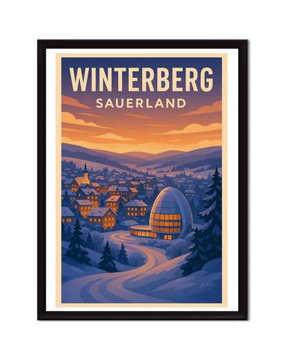 Eingerahmte Bilder vom Sauerland im Retro-Stil