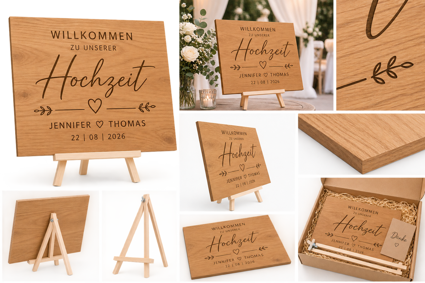 Hochzeitschild - Begrüßungschild -Eingangsbereich Hochzeit - Empfang