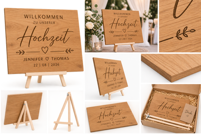 Hochzeitschild - Begrüßungschild -Eingangsbereich Hochzeit - Empfang
