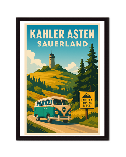Eingerahmte Bilder vom Sauerland im Retro-Stil