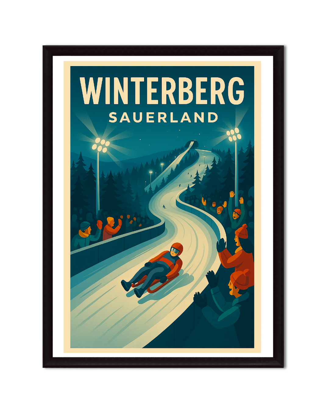 Eingerahmte Bilder vom Sauerland im Retro-Stil