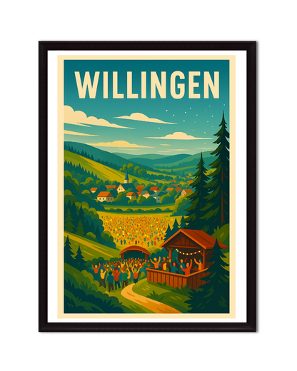 Eingerahmte Bilder vom Sauerland im Retro-Stil