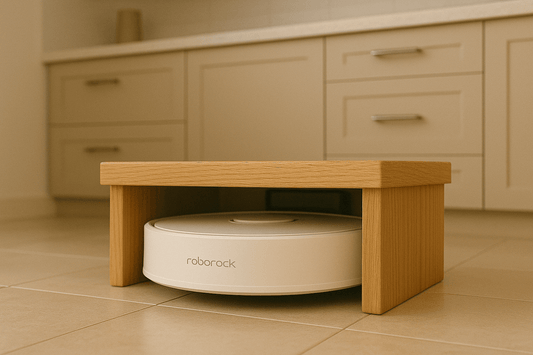 Roborock Garage aus Eiche – ultraflache Holzabdeckung | Minimalistische Docking - Station Abdeckung - Woodequipment24