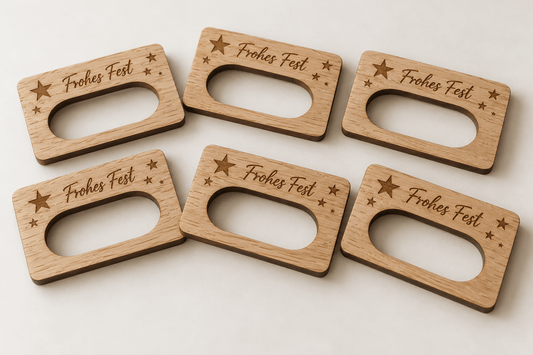 Serviettenstern – Weihnachtliche Serviettenhalter im 6er-Set – Produktansicht mit Beispielgestaltung