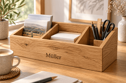 Thekenordnung – Theken-Organizer aus Eiche im Einsatz