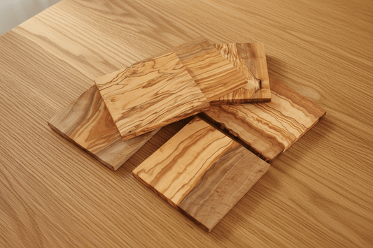 Untersetzer quadratisch 9 x 9 cm für Gläser - Woodequipment24