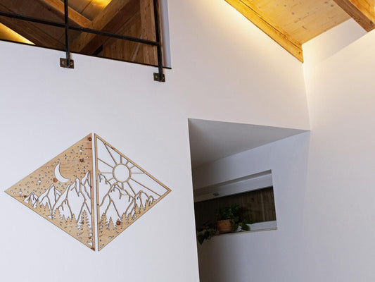 Wandbild "Bergpanorama" - Woodequipment24