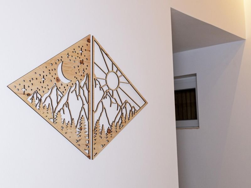 Wandbild "Bergpanorama" - Woodequipment24