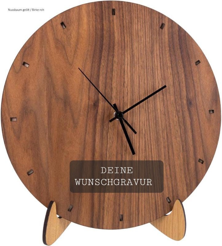 Wanduhr "Eleganto" *PERSONALISIERBAR* - Woodequipment24