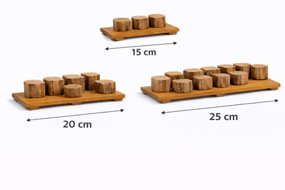 Wood - 24 Parfüm Organizer aus Eiche – Rustikales Holz - Display für 3, 6 oder 9 Parfümflaschen – Handgefertigter Parfümständer für Bad & Schminktisch – Natürliche Badezimmer Dekoration - Woodequipment24