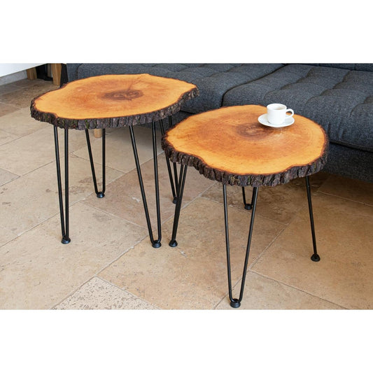 Beistelltisch "Erlenscheibe" *PERSONALISIERBAR* - Woodequipment24